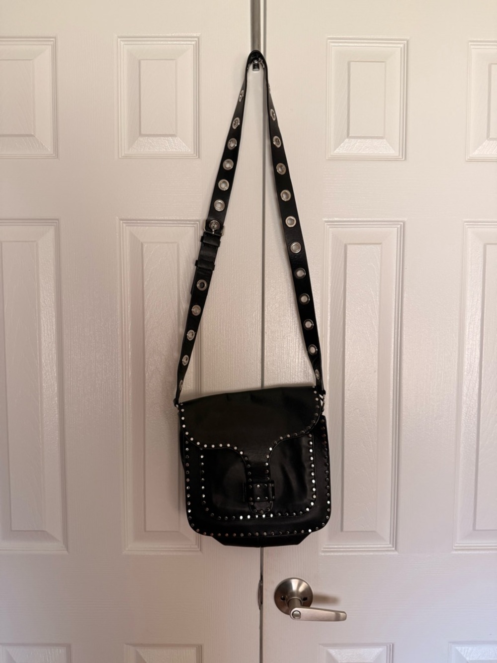 Rebecca Minkoff Black Studded Leather Crossbody Bag